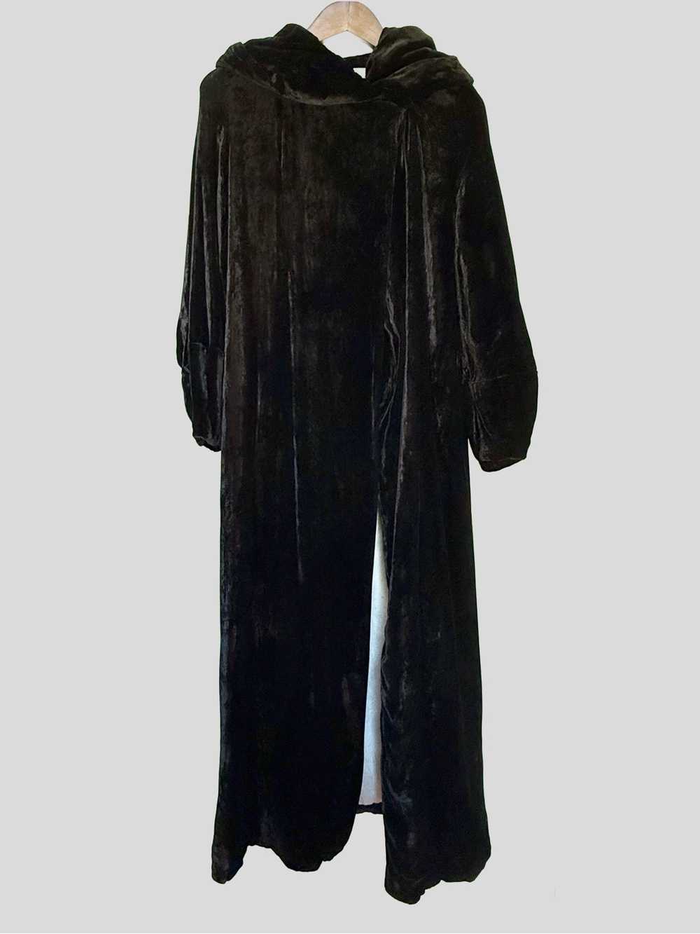 Antique Black Velvet Opera Coat